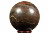 Polished Tiger Iron Stromatolite Sphere - Billion Years #316250-1